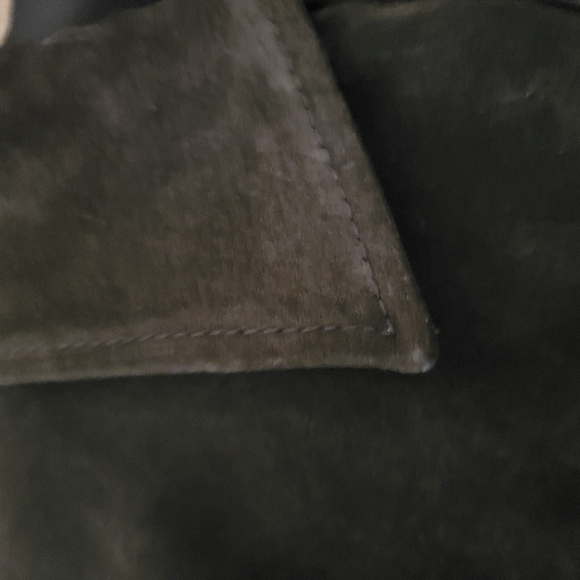 Women’s vintage suede leather Jacket Caslon size Petite Small Dark Brown - Picture 9 of 12